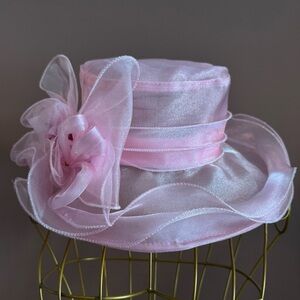 Elegant Pink Organza Hat